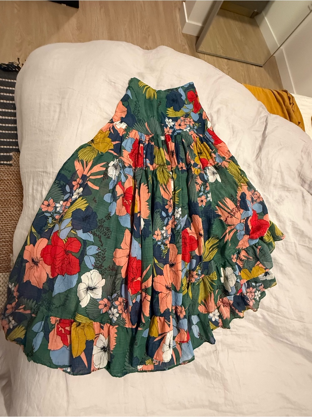 Anthropologie Mare Mare Floral Tiered Midi Skirt – XS - Picture 2 of 4